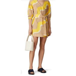 Chinti & Parker Yellow Wave Printed Dress Rent the runway preloved 6 $350